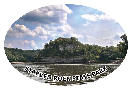 Starved Rock - Rockface looking over lake