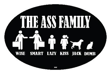 The Ass Family - Wise, Smart, Lazy, Kiss, Jack and Dumb