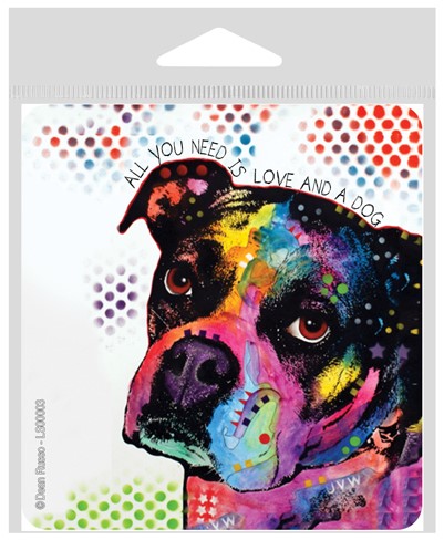 Boxer -1 (All you need) large 4" x 4.25" vinyl sticker