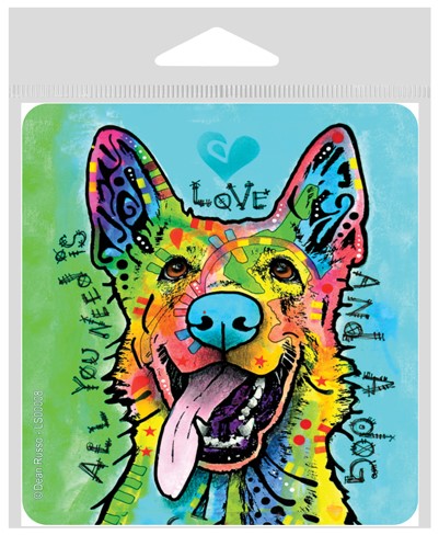 German Shepherd - 1 (All you need) large 4" x 4.25" vinyl sticker