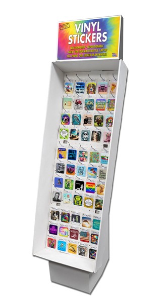 Small Vinyl Stickers Cardboard Floor Display