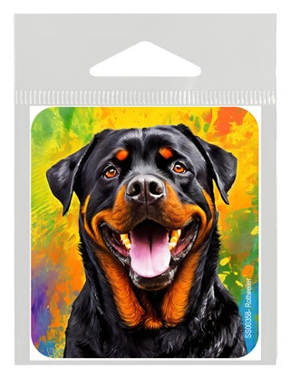 Boston Terrier - Painted Background - Vinyl Sticker