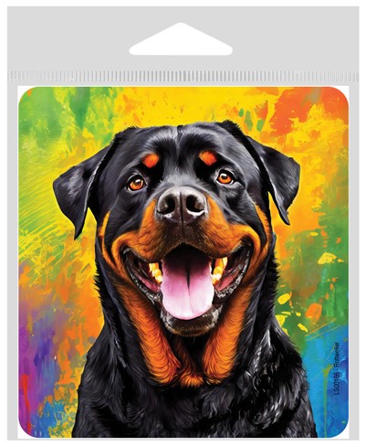 Rottweiler - Painted Background - Vinyl Sticker