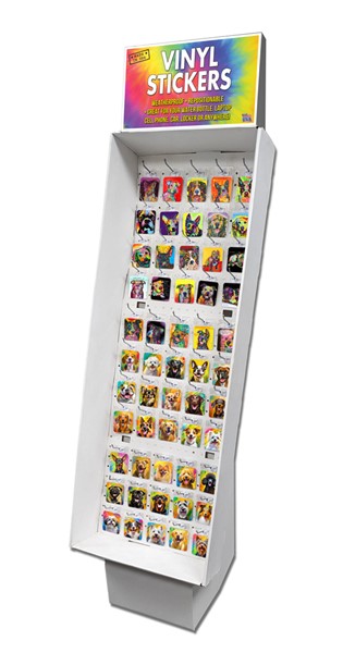 Happy Dogs & Dean Russo Dogs/Cats Small Vinyl Stickers Cardboard Floor Display