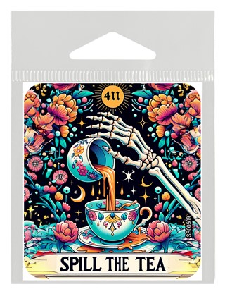 Spill the Tea Tarot Card Sticker