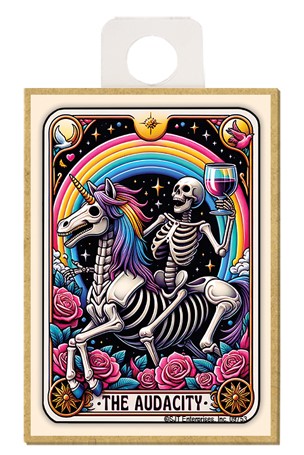 The Audacity Tarot Card Wood Magnet