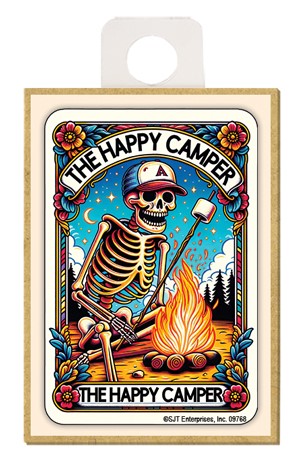 The Happy Camper Tarot Card Wood Magnet