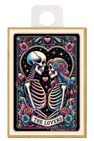 The Lovers Tarot Card Wood Magnet