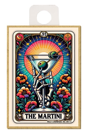 The Martini Tarot Card Wood Magnet