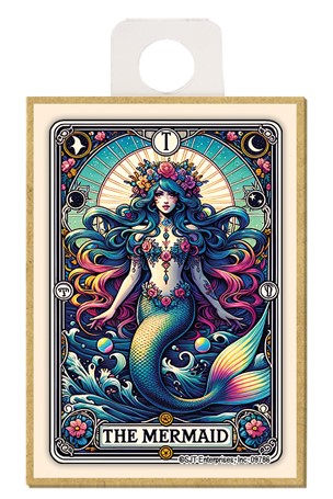 The Mermaid Tarot Card Wood Magnet