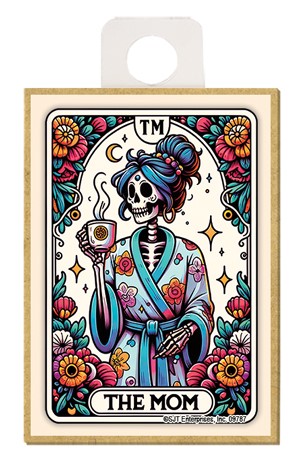 The Mom Tarot Card Wood Magnet