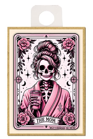 The Mom (Pink) Tarot Card Wood Magnet