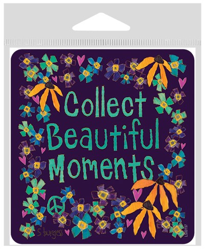 Collect beautiful moments large sticker.