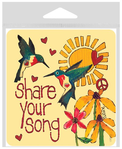 Share your song large sticker.