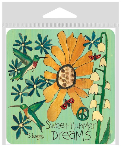 Sweet hummer dreams large sticker.