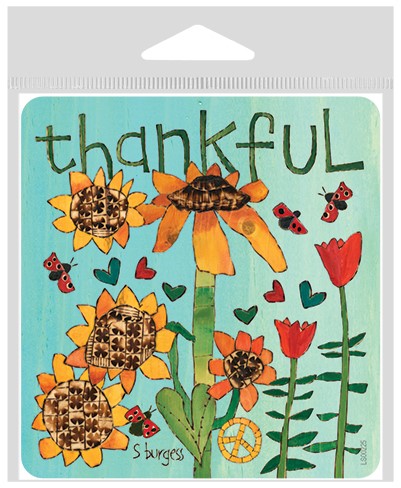 Thankful large sticker.