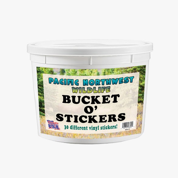 Pacific Northwest Wildlife Bucket o' Stickers - contains 30 different designs,