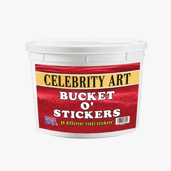 Celebrities Art Bucket o' Stickers - contains 30 different designs,
