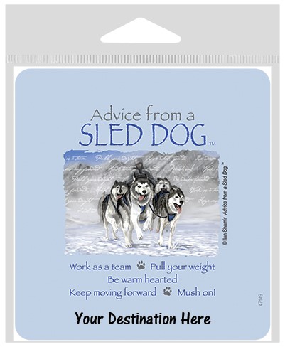 Advice from a Sled Dog Large Sticker