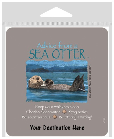 Advice from a Sea Otter Large Sticker