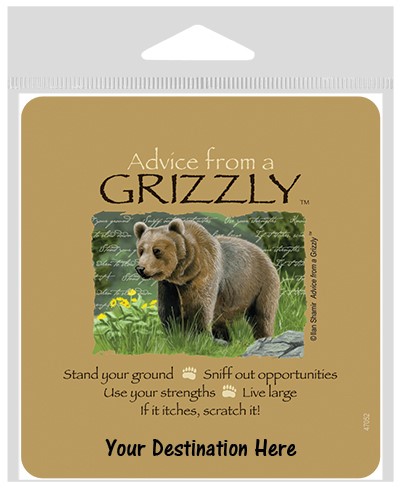 Advice from a Grizzly Large Sticker