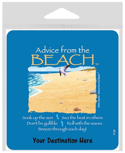 Advice from the Beach Large Sticker