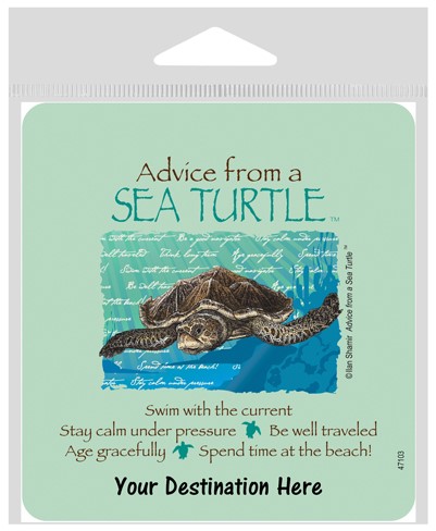 Advice from a Sea Turtle Large Sticker