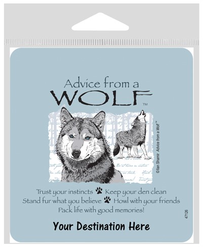 Advice from a Wolf Large Sticker