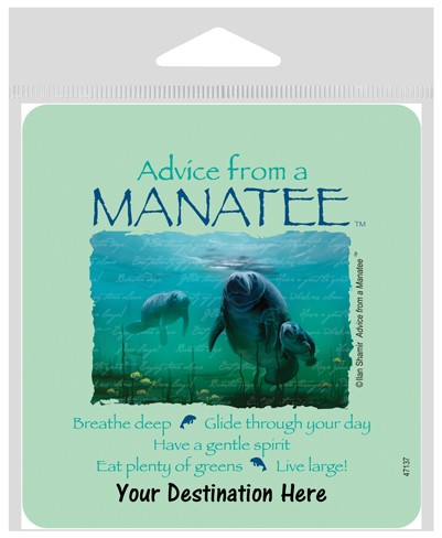 Advice from a Manatee Large Sticker