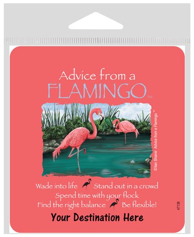 Advice from a Flamingo Large Sticker