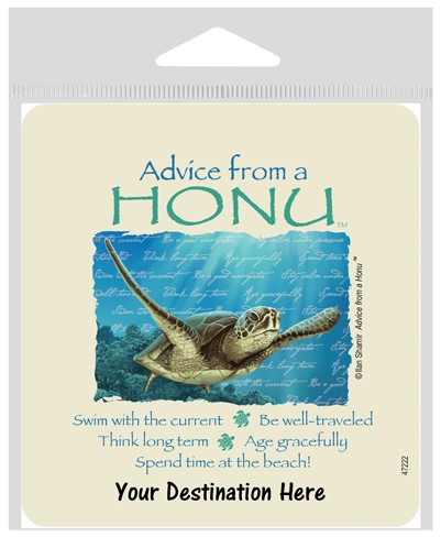 Advice from a Honu Large Sticker