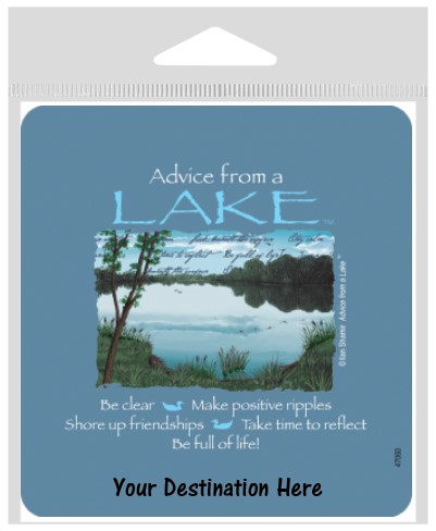 Advice from a Lake Large Sticker