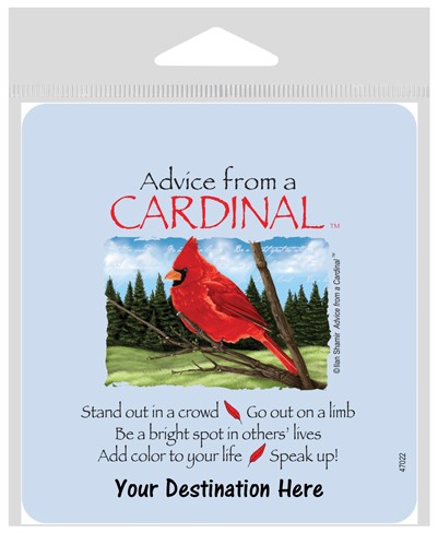 Advice from a Cardinal Large Sticker