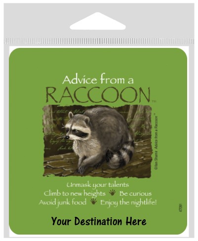 Advice from a Raccoon Large Sticker