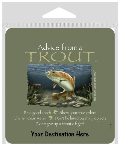 Advice from a Trout Large Sticker