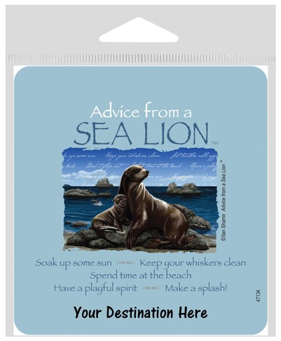 Advice from a Sea Lion Large Sticker