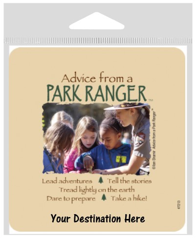Advice from a Park Ranger Large Sticker